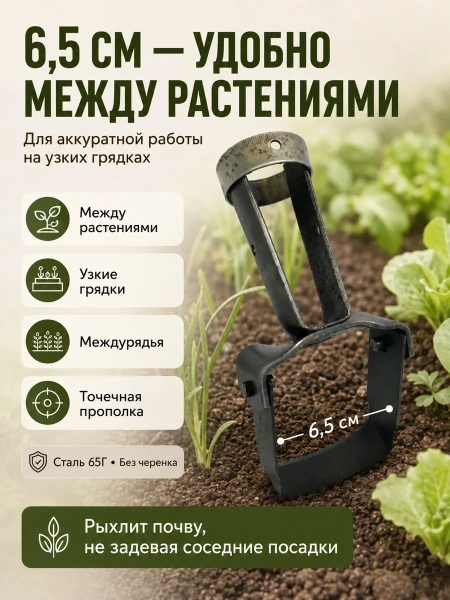 Культиватор Стриж малый 6,5 см без черенка Благодатное земледелие
